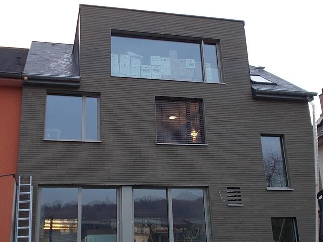 Wohnhaus Diekirch - Holzfassade Rhombus grau