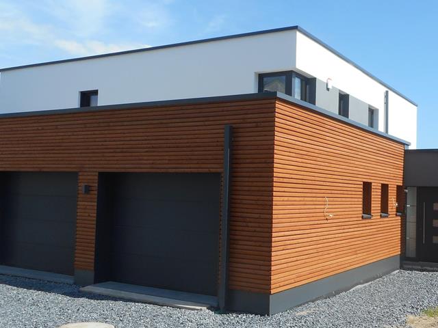 Wohnhaus Binsfeld - Holzfassade Weisstanne Rhombus geschlossen