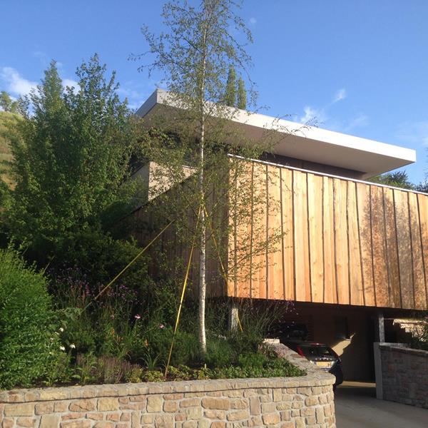 Wohnhaus in Diekirch - Fassade Patiogarten